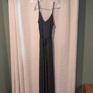 Reformation black sparkle jumpsuit medium
